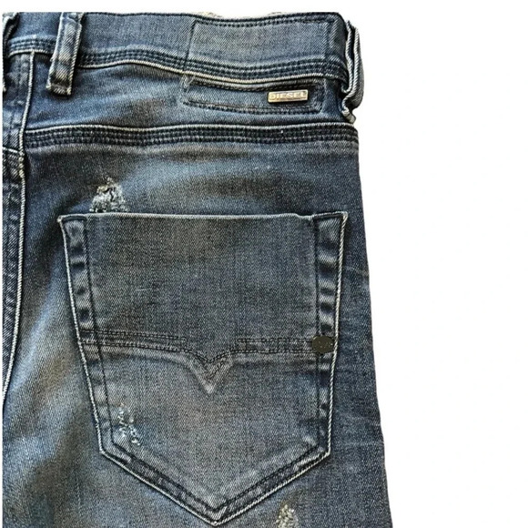 DIESEL Jeans Mens 26 x 30 Distressed Tepphar Slim Carrot Stretch Denim EUC - Picture 6 of 8